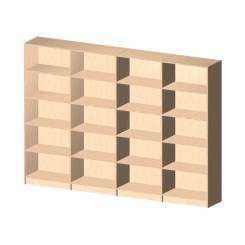 Bookshelf Open 4 Sections 